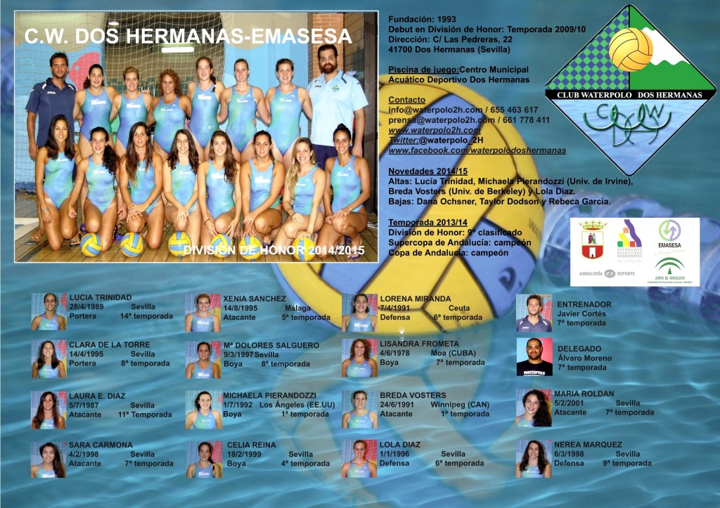 -ROSTER Dos Hermanas-EMASESA 14-15